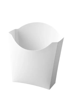 Caja para papas blanca pequeña